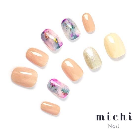 大人可愛い水彩ニュアンスネイル- ネイルチップ専門店ミチネイル