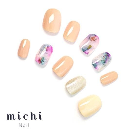 大人可愛い水彩ニュアンスネイル- ネイルチップ専門店ミチネイル