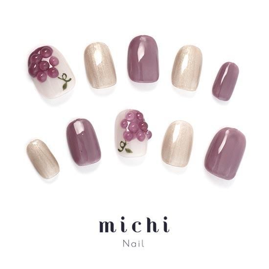 No.330 ネイルチップ　ジェルネイル　葡萄　キラキラ　うるうる　秋　果物 No.330 ネイルチップ ジェルネイル 葡萄 キラキラ うるうる 秋