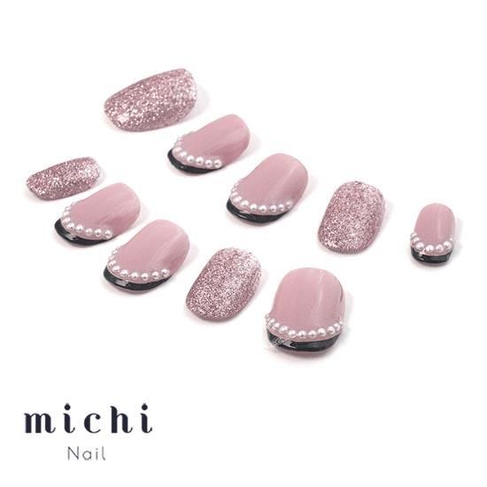 ガーリースキニーフレンチネイル- ネイルチップ専門店ミチネイル