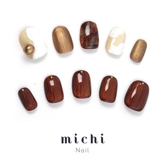 brown ニュアンス ネイルチップ ブラウンニュアンスネイル- ネイルチップ専門店ミチネイル