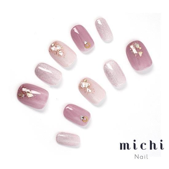 ピンクマグネットネイル- ネイルチップ専門店ミチネイル