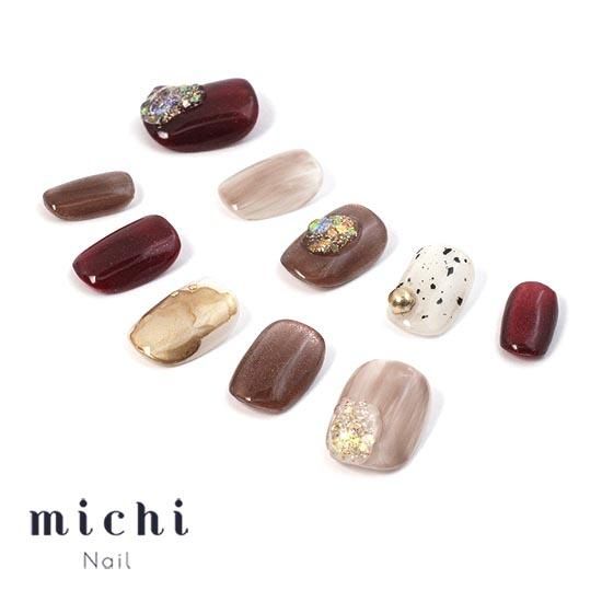 インク×マグネットのニュアンスネイル- ネイルチップ専門店ミチネイル