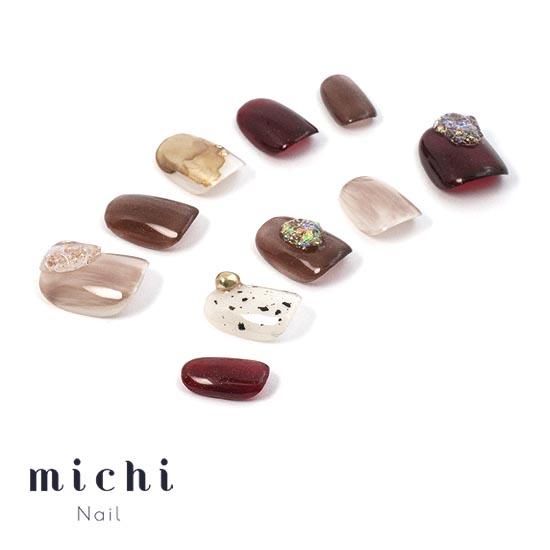 インク×マグネットのニュアンスネイル- ネイルチップ専門店ミチネイル