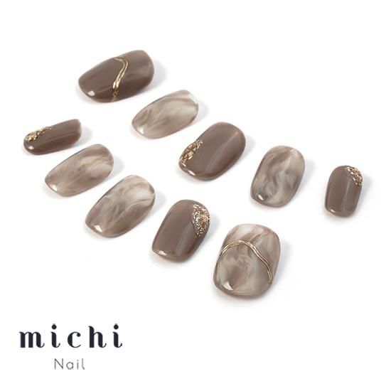 グレージュ×ホワイトニュアンス- ネイルチップ専門店ミチネイル
