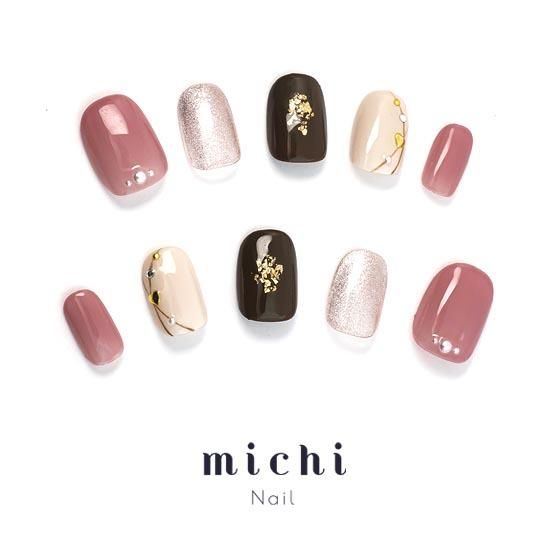 ハートチョコ ネイルチップ とろけるハートチョコネイル- ネイルチップ専門店ミチネイル