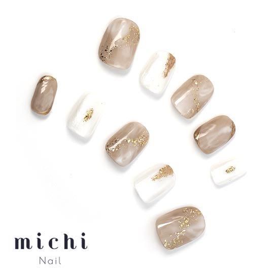 ミラー×グリッターのニュアンスネイル- ネイルチップ専門店ミチネイル