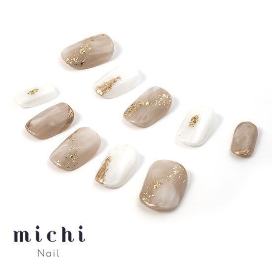 ミラー×グリッターのニュアンスネイル- ネイルチップ専門店ミチネイル