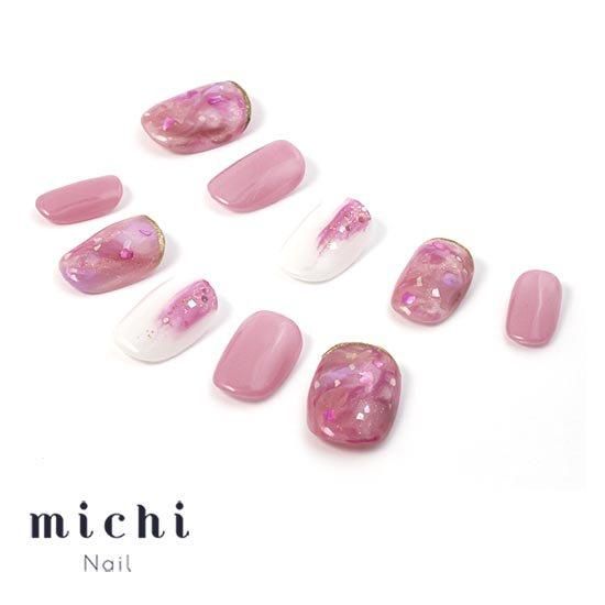 ももpink ニュアンス ネイルチップ ネイルチップ｜くすみピンクブラウンの大人可愛いニュアンスネイル