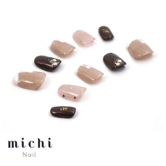 スイートなカフェラテニュアンスネイル- ネイルチップ専門店