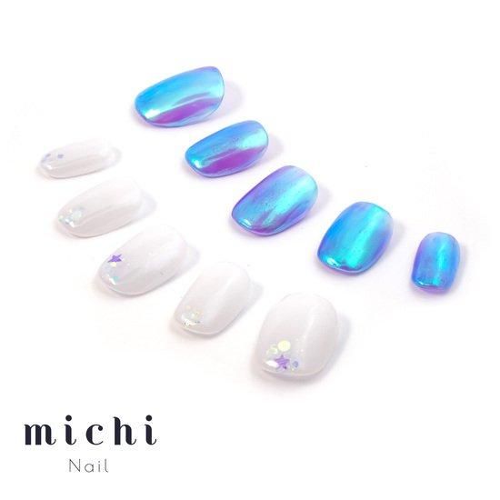 ☑︎オーロラの青空をかける　ネイルチップ　韓国　オーダー　ニュアンスネイル　個性派 ☑︎オーロラの青空をかける ネイルチップ 韓国 オーダー ニュアンス