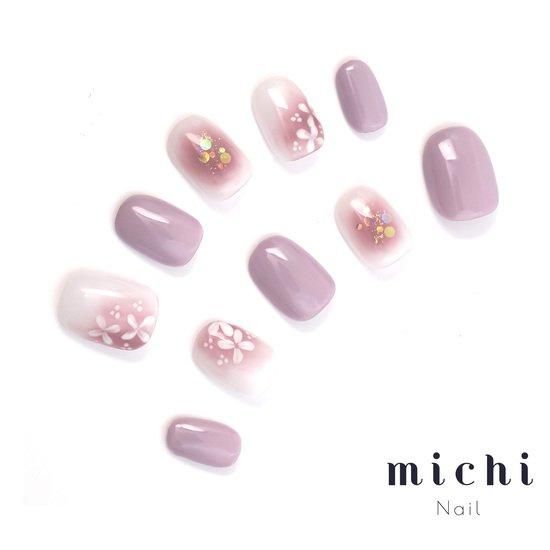 Amiページ ネイルチップ ふんわりチークあじさいネイル- ネイルチップ専門店ミチネイル