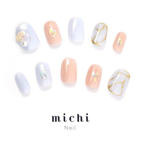 ふんわりドロップシェルネイル- ネイルチップ専門店ミチネイル