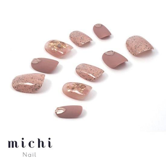 大人ピンクのサンド×ニュアンスネイル- ネイルチップ専門店