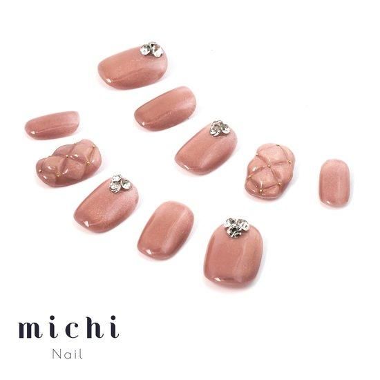 マグネット×キルティングネイル- ネイルチップ専門店ミチネイル