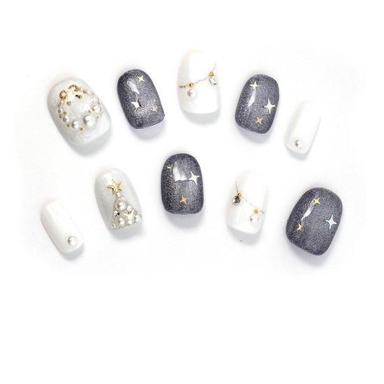 大人可愛いキラキラクリスマスネイル- ネイルチップ専門店ミチネイル