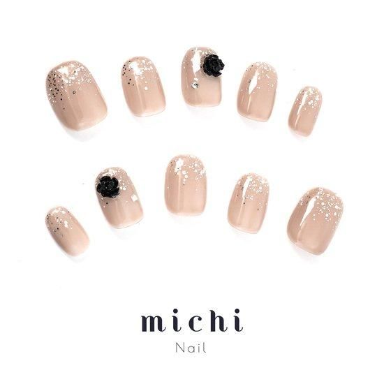 ブラックローズワンホンネイル- ネイルチップ専門店ミチネイル