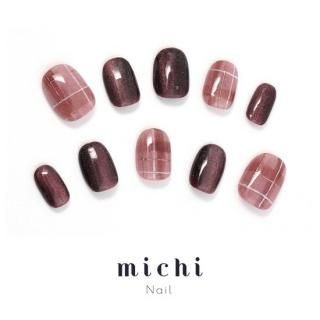 ネイルチップ オーダー バレンタイン チェック フラッシュ フレンチ ボルドー 09c5693da26062f4f425b1ea285c36