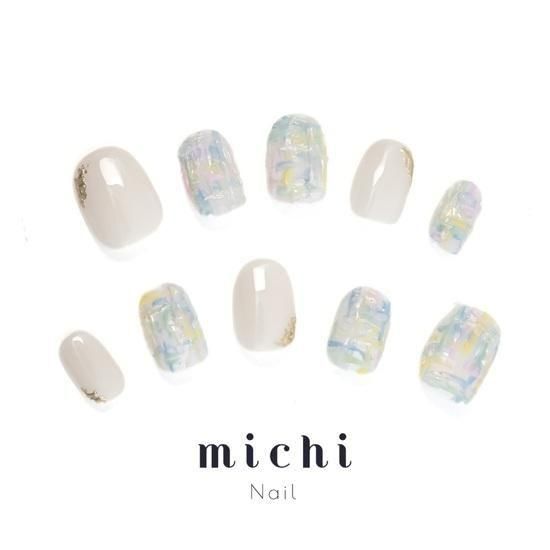 #001 ツイードネイル　ネイルチップ　ニュアンスネイル 001 ツイードネイル ネイルチップ ニュアンスネイル