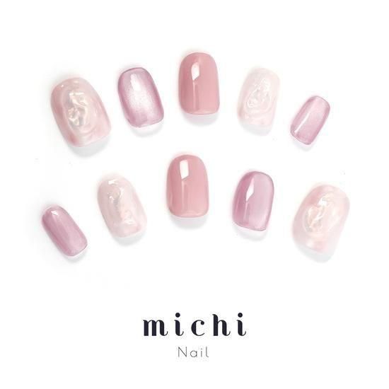 ちゅるんピンクネイル- ネイルチップ専門店ミチネイル