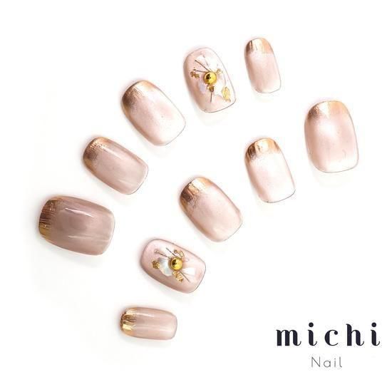 ベージュマグネット×パール ネイルチップ ベージュマグネット×パール ネイルチップ | Pay ID