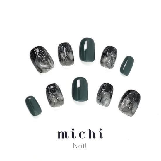 ぷっくりニュアンスの深みカラーネイル- ネイルチップ専門店ミチネイル