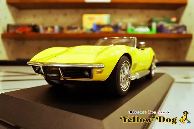 1/18 Autoart 1969 シボレー コルベット イエロー-