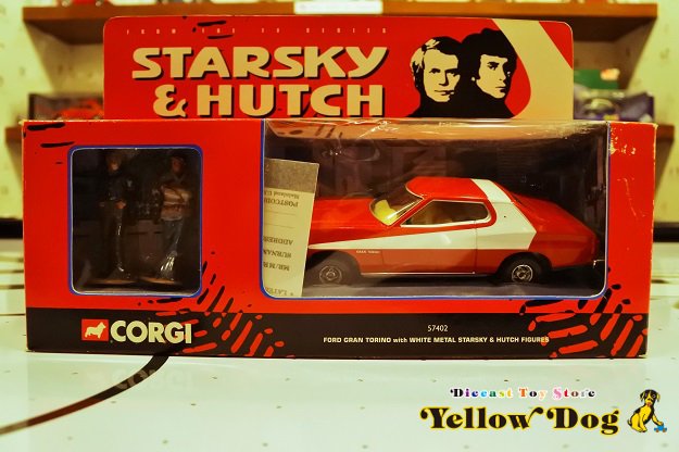 コーギー 1/36 スタスキー & ハッチ フィギュア 1974 フォード グラントリノ - Diecast Toy Store Yellow Dog  【イエロードッグ】 ミニカー・おもちゃ・雑貨の店