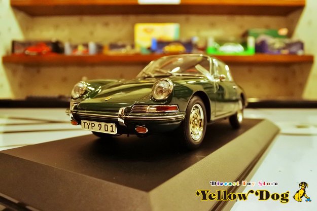 CMC 1/18 1964 ポルシェ 901 グリーン - Diecast Toy Store Yellow Dog