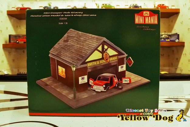 コーギー 1/36 ミニ クーパー ワークショップ ジオラマ - Diecast Toy Store Yellow Dog 【イエロードッグ】  ミニカー・おもちゃ・雑貨の店