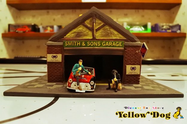 コーギー 1/36 ミニ クーパー ワークショップ ジオラマ - Diecast Toy Store Yellow Dog 【イエロードッグ】  ミニカー・おもちゃ・雑貨の店