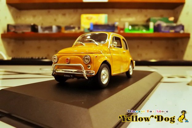 ウィリー 1/18 1957 フィアット ヌオーバ 500 イエロー (※展示セール品有) - Diecast Toy Store Yellow  Dog 【イエロードッグ】 ミニカー・おもちゃ・雑貨の店