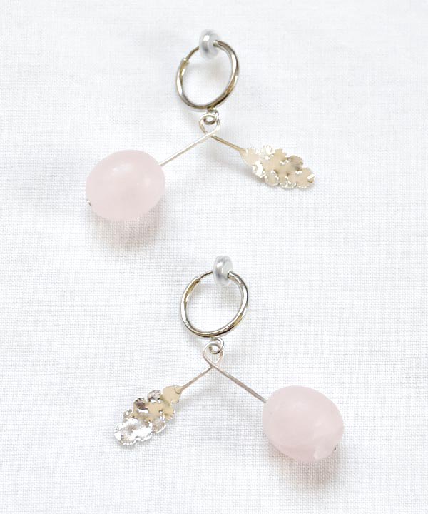 ’Translucide’  earring（pink）　