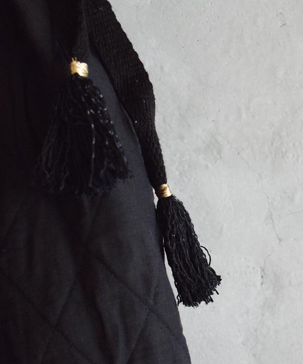 Khadhi Cotton Linen Quilting Skirt（ブラック）