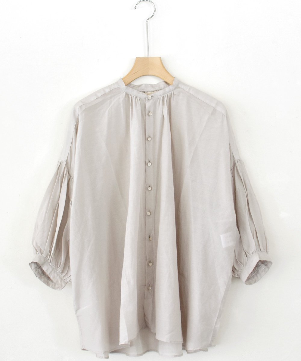 puff-sleeve blouse（ice grey）