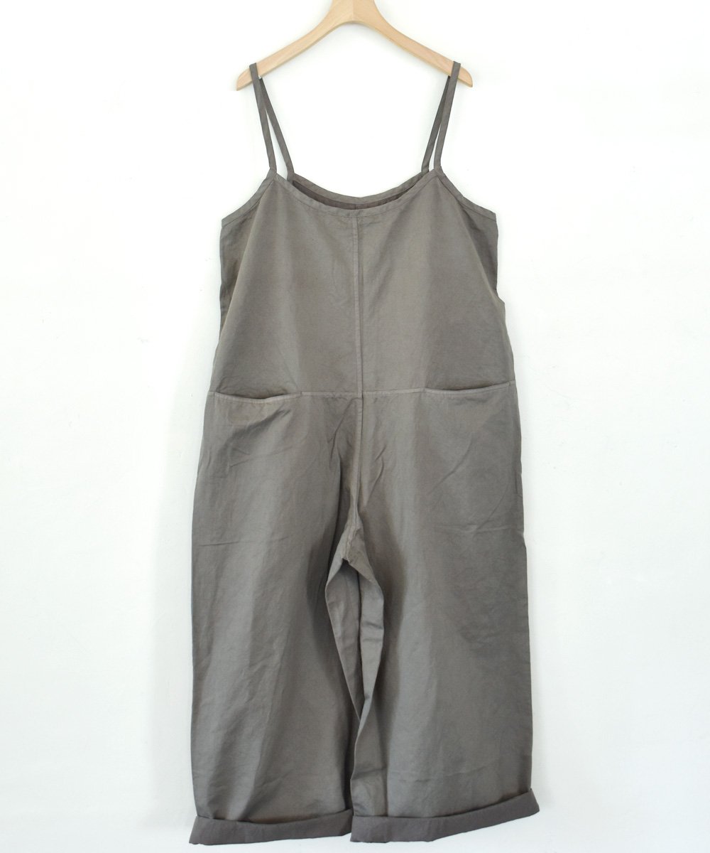 Work Linen Cotton サロペット（オリーブ） - SUNNY CLOUDY RAINY