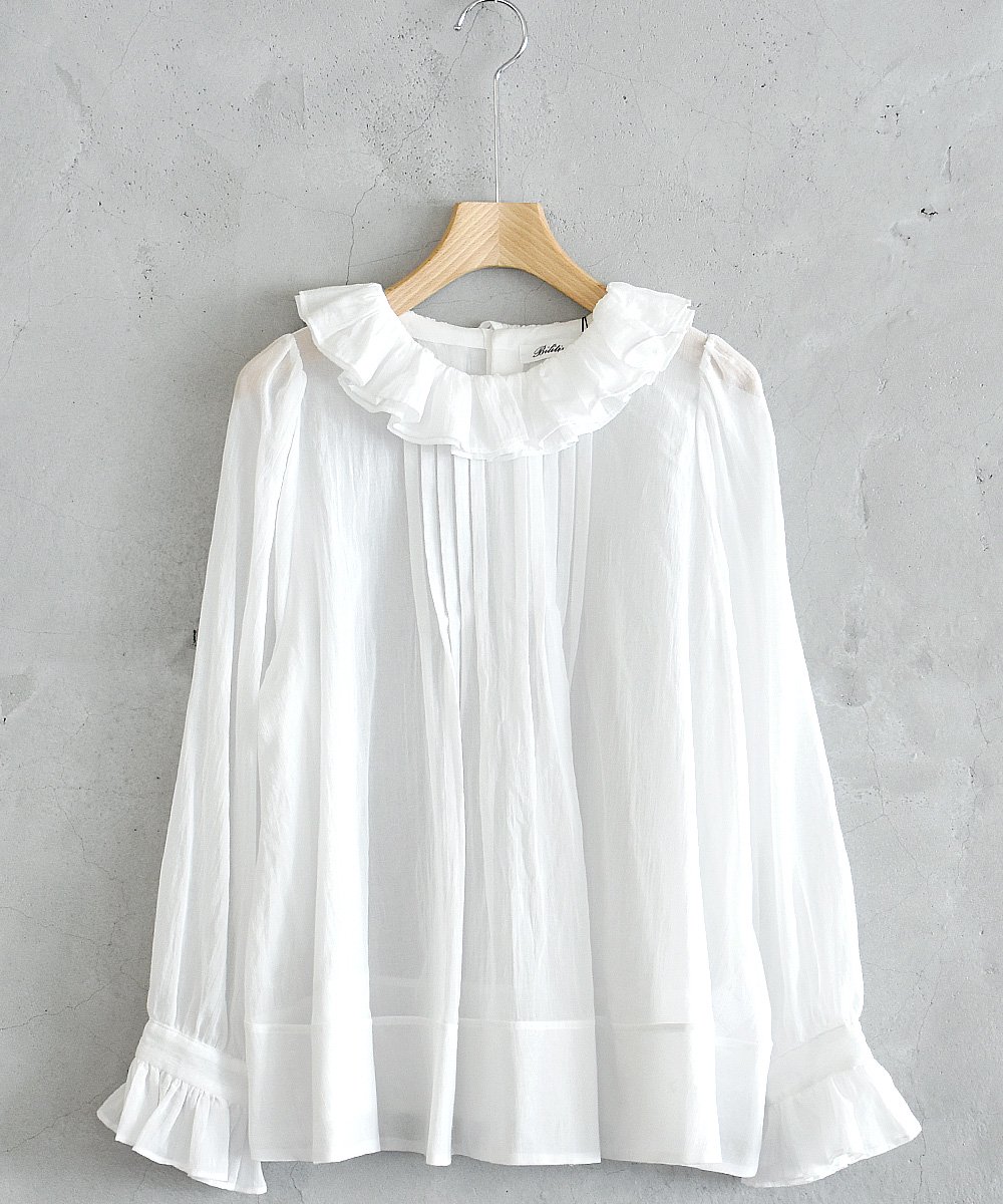 Cotton Chiffon Blouse（オフホワイト）<img class='new_mark_img2' src='https://img.shop-pro.jp/img/new/icons1.gif' style='border:none;display:inline;margin:0px;padding:0px;width:auto;' />