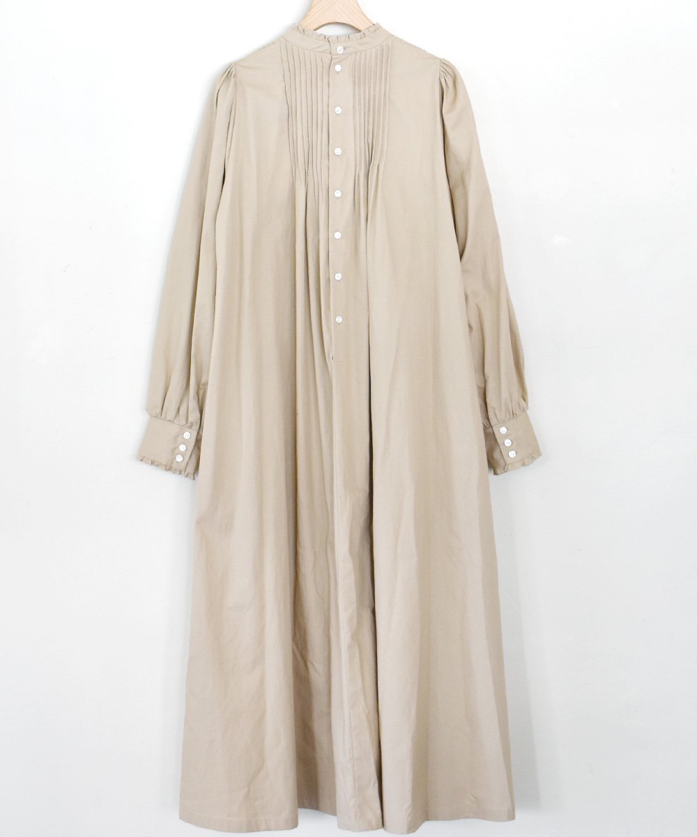 Linen Tucked Dress（キャメル）