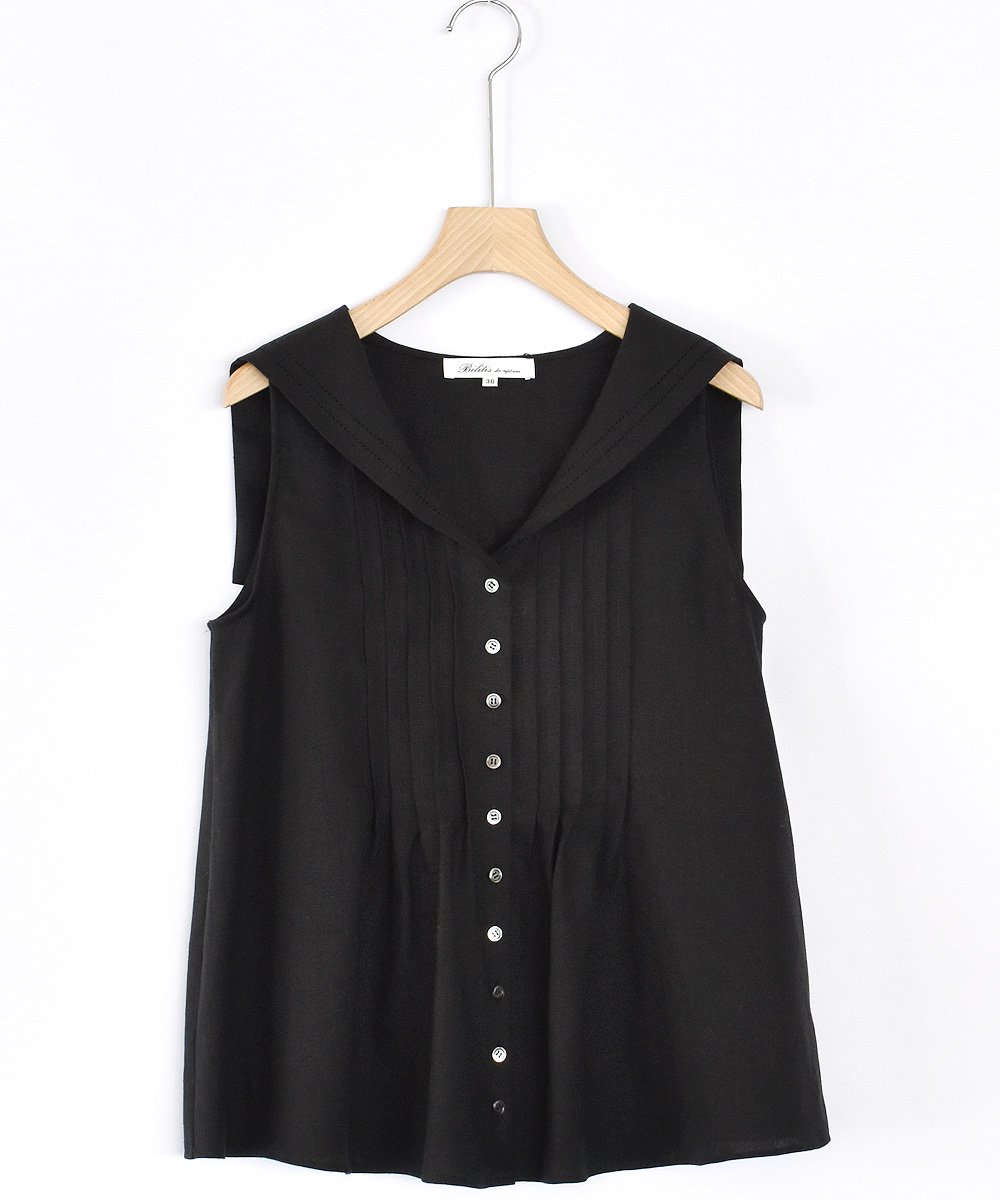 Sailor Collar Blouse（ブラック）<img class='new_mark_img2' src='https://img.shop-pro.jp/img/new/icons1.gif' style='border:none;display:inline;margin:0px;padding:0px;width:auto;' />