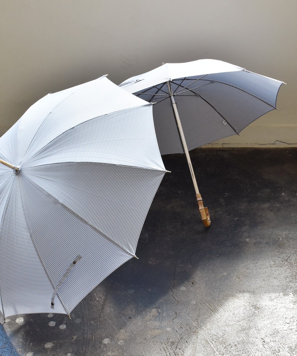 CINQ / 晴雨兼用 長傘（ブラックチェック、ブルーチェック）