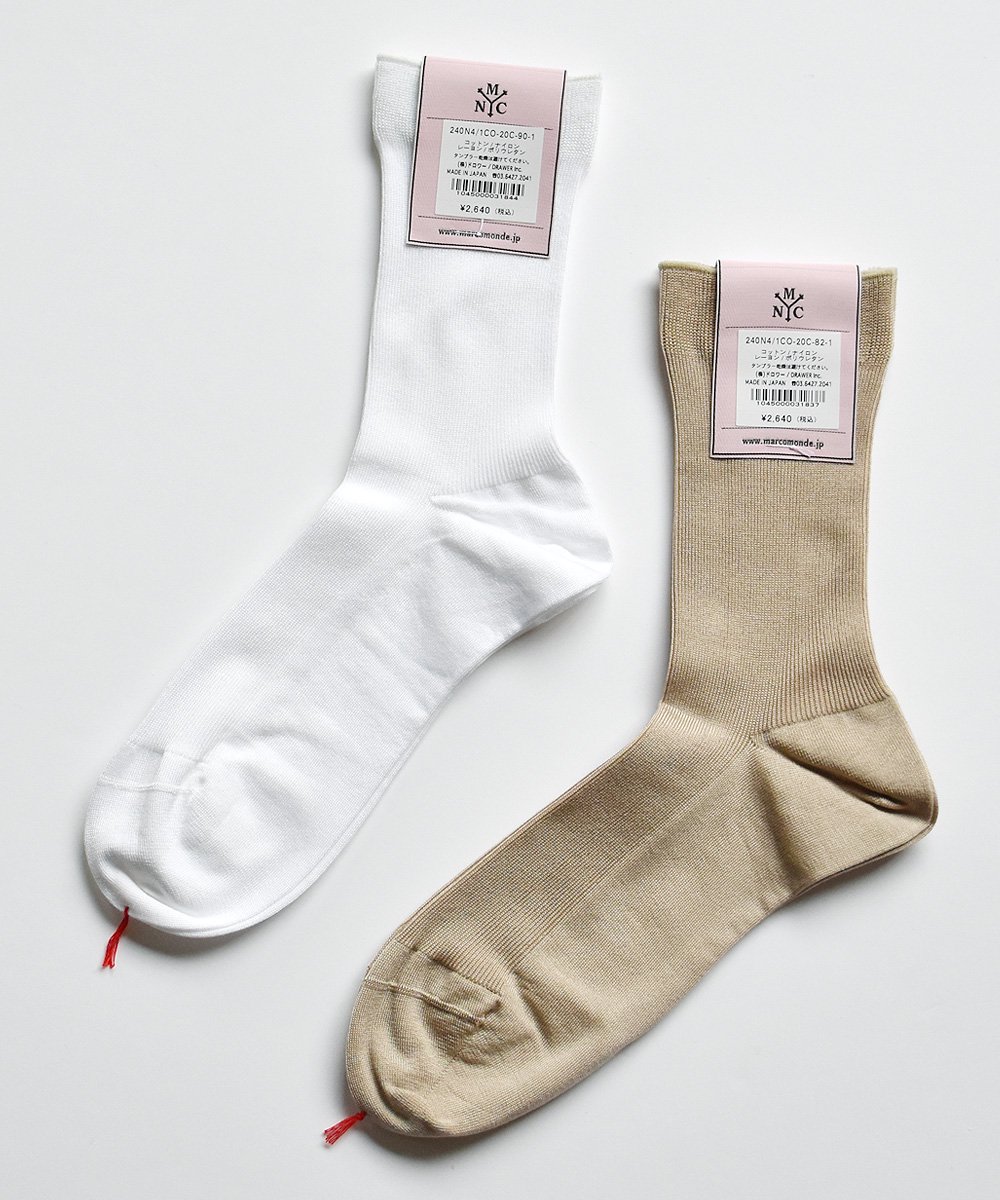 New Classic / fine gauze cotton ribbed socks<img class='new_mark_img2' src='https://img.shop-pro.jp/img/new/icons52.gif' style='border:none;display:inline;margin:0px;padding:0px;width:auto;' />
