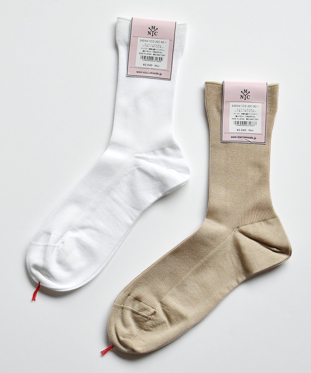 NEW CLASSIC / fine gauze cotton ribbed socks<img class='new_mark_img2' src='https://img.shop-pro.jp/img/new/icons52.gif' style='border:none;display:inline;margin:0px;padding:0px;width:auto;' />