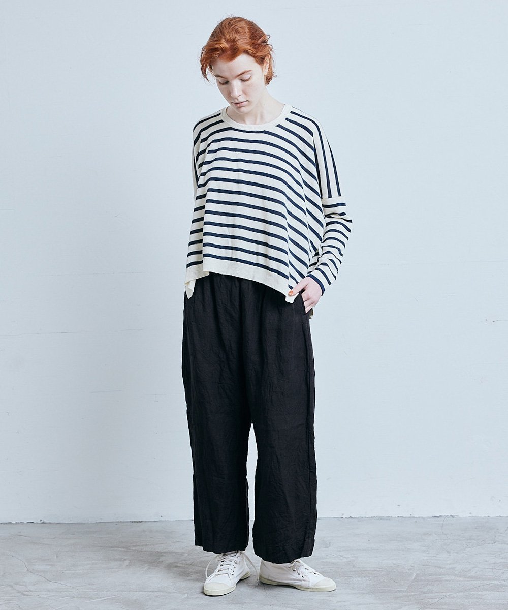 LINEN TWILL SHORT ATELIER PANTS（ブラック） <img class='new_mark_img2' src='https://img.shop-pro.jp/img/new/icons1.gif' style='border:none;display:inline;margin:0px;padding:0px;width:auto;' />