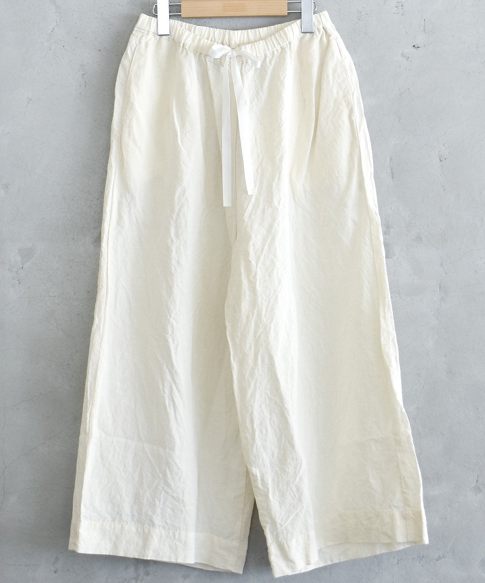 LINEN ATELIER WIDE PANTS（ホワイト）<img class='new_mark_img2' src='https://img.shop-pro.jp/img/new/icons1.gif' style='border:none;display:inline;margin:0px;padding:0px;width:auto;' />