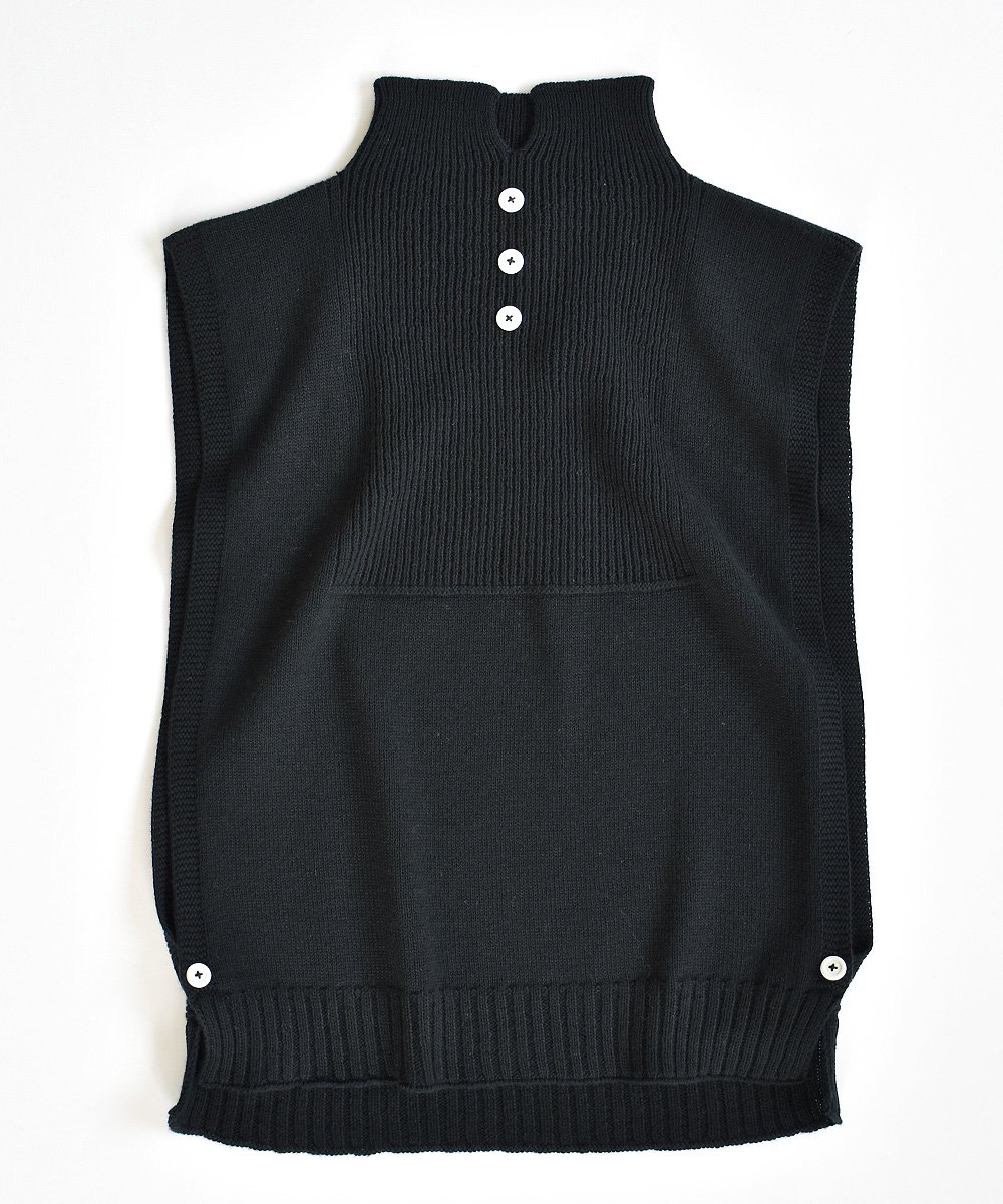 Cotton Cashmere Knit Vest（ブラック） <img class='new_mark_img2' src='https://img.shop-pro.jp/img/new/icons1.gif' style='border:none;display:inline;margin:0px;padding:0px;width:auto;' />