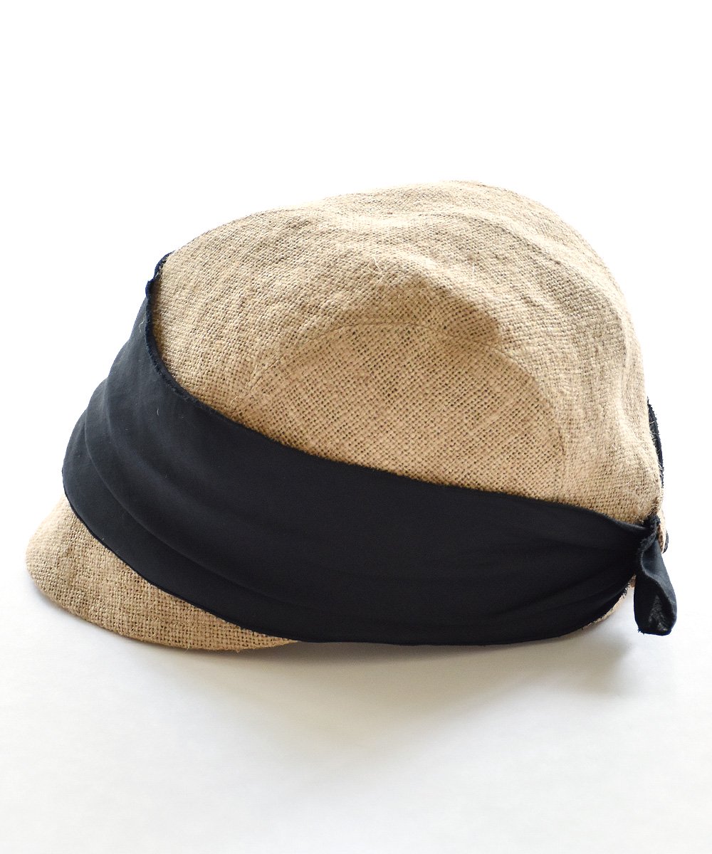jute scarf cap（black＋white）<img class='new_mark_img2' src='https://img.shop-pro.jp/img/new/icons1.gif' style='border:none;display:inline;margin:0px;padding:0px;width:auto;' />