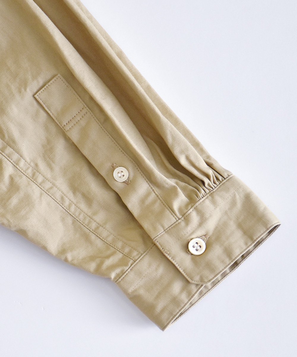 weather-cloth shirt（beige） - SUNNY CLOUDY RAINY（サニークラウ