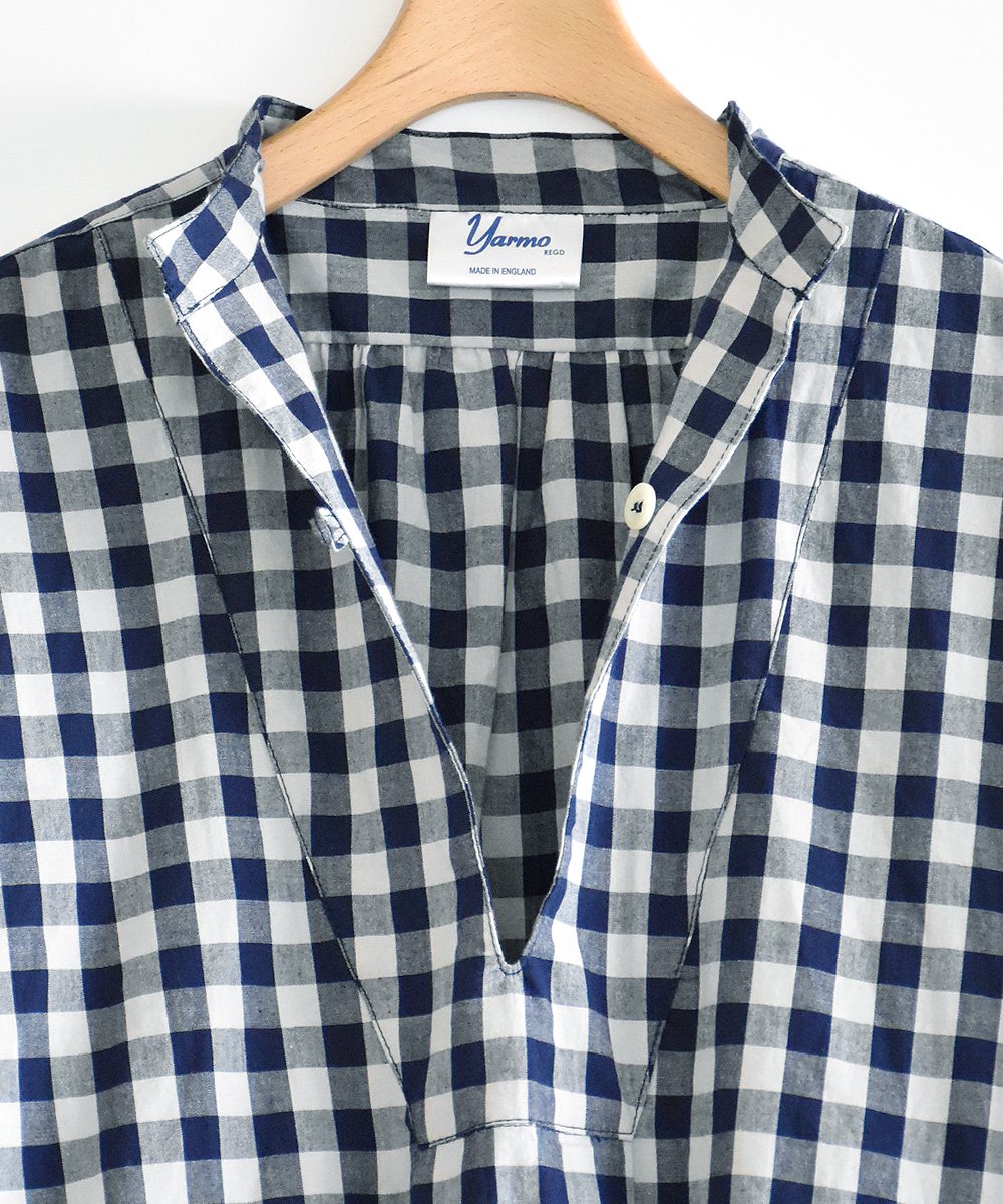 Shirts Dress（Blue Grey｜Gingham Check）<img class='new_mark_img2' src='https://img.shop-pro.jp/img/new/icons1.gif' style='border:none;display:inline;margin:0px;padding:0px;width:auto;' />
