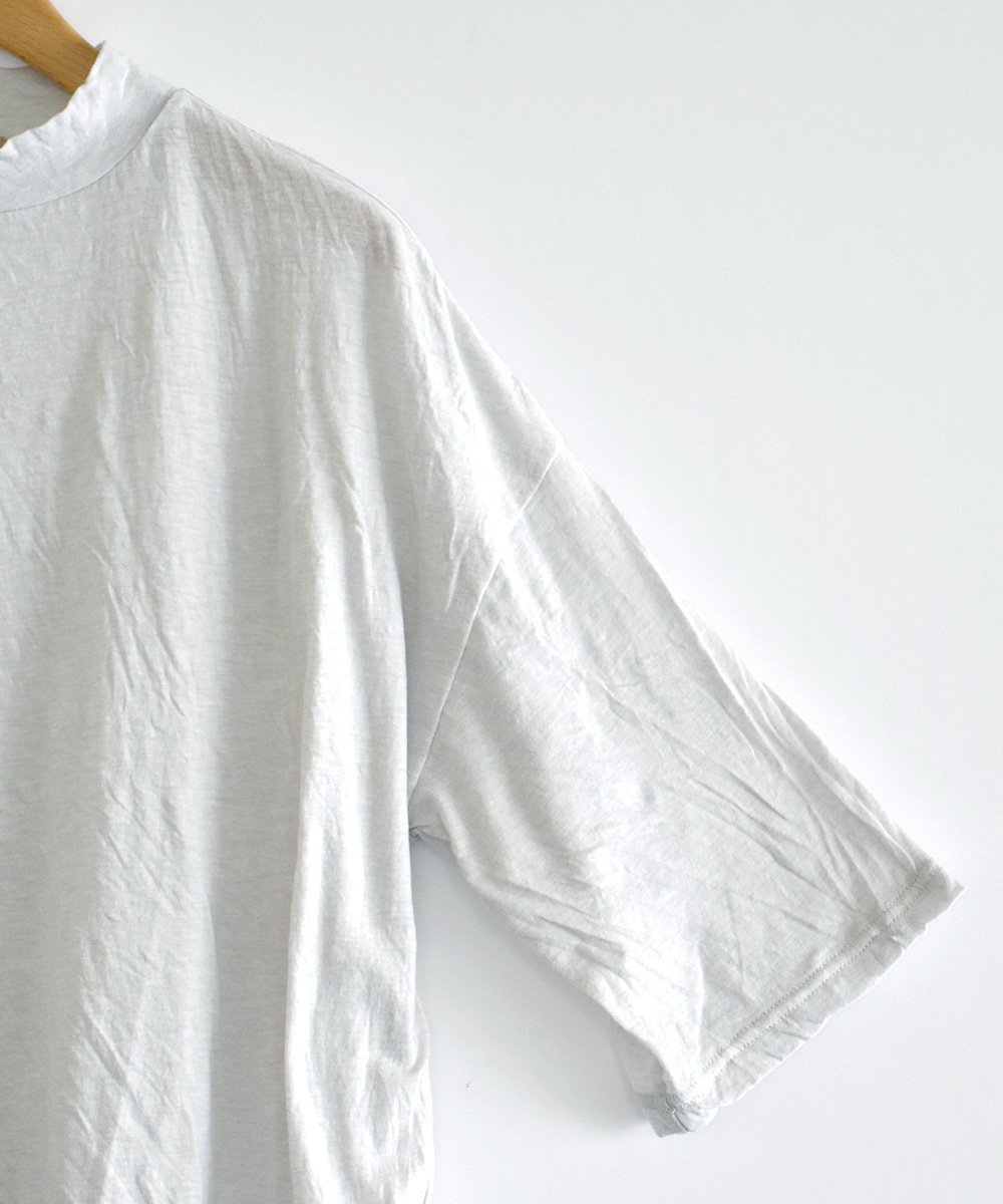 Cotton Silk Soft 天竺 モックネックTシャツ（vintage white）<img class='new_mark_img2' src='https://img.shop-pro.jp/img/new/icons1.gif' style='border:none;display:inline;margin:0px;padding:0px;width:auto;' />