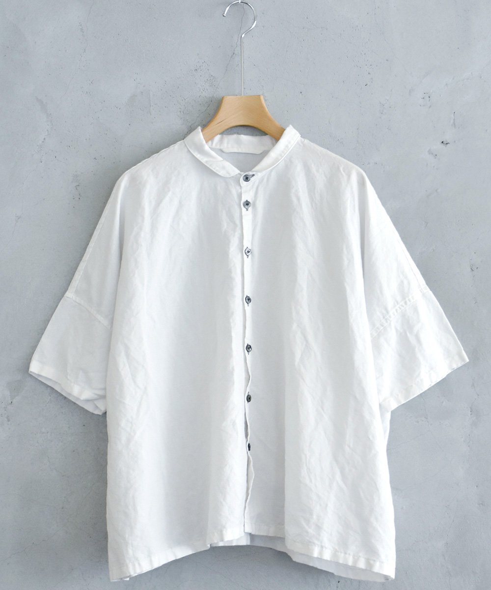 Half Linen ワイドシャツ（smoky white）<img class='new_mark_img2' src='https://img.shop-pro.jp/img/new/icons1.gif' style='border:none;display:inline;margin:0px;padding:0px;width:auto;' />